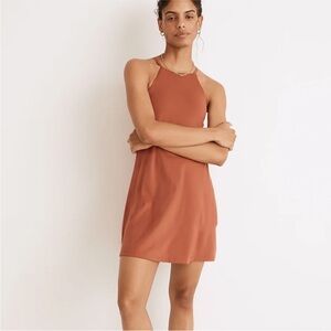 Madewell MWL Flex Fitness Dress in Weathered Brick Athleisure Cross Back Sz XXS‎
